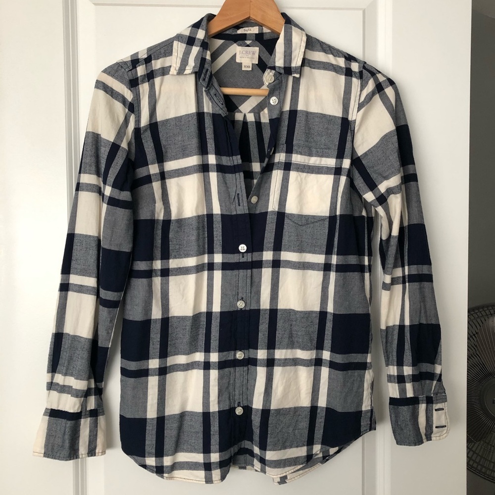 J. Crew Boy Fit Plaid/Flannel Shirt